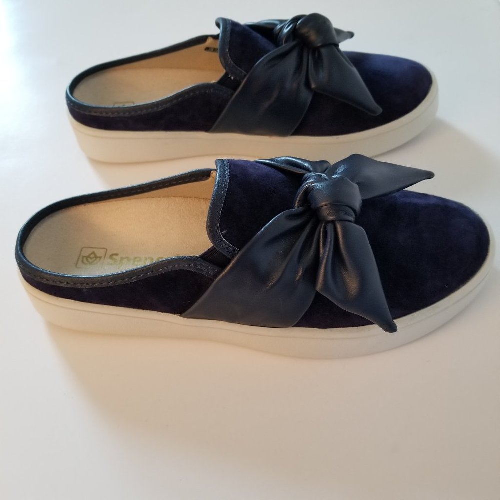 Spenco Barbados Orthotic Navy Suede Sneaker size 7B